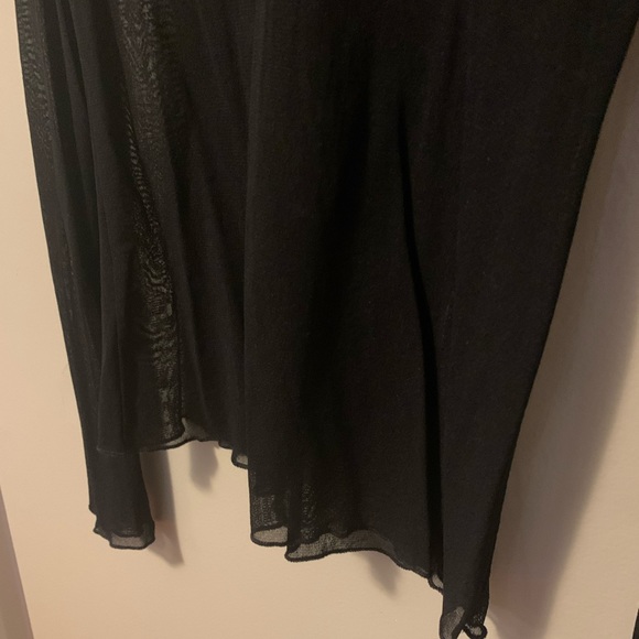 See-through black long-sleeve Zara shirt with sweater turtleneck material - Picture 3 of 7